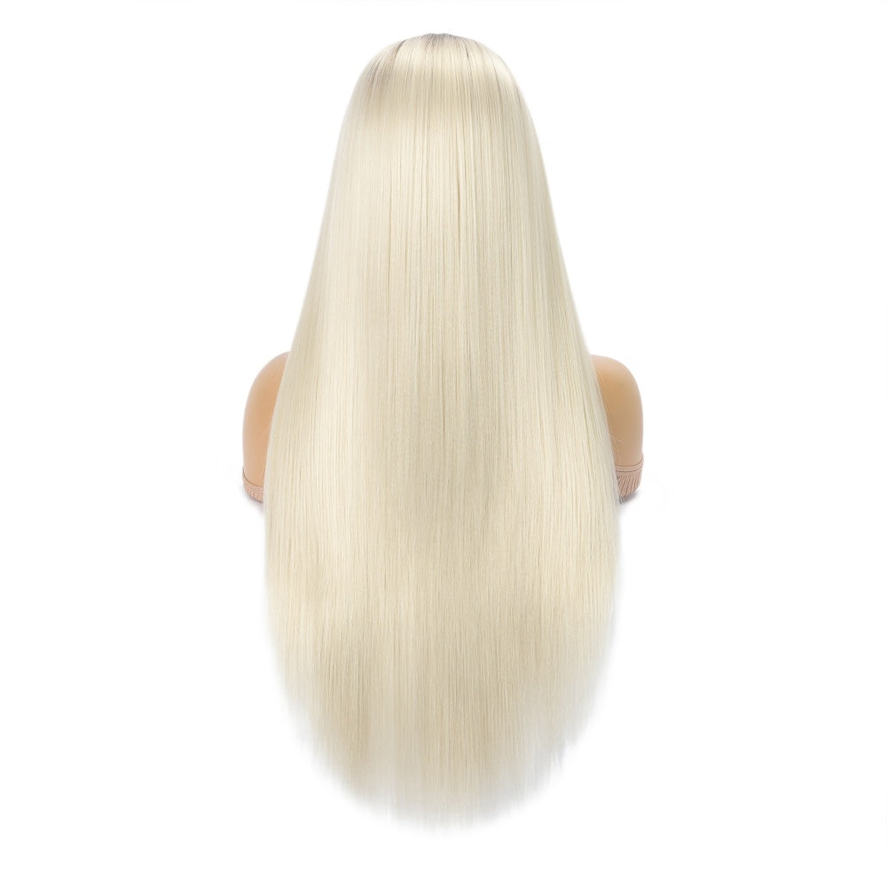 30 Inch 13x6 Lace Front Wigs Human Hair 200% Density HD Transparent Black Hair Top White Golden Long Straight Lace Front Wigs Human Hair Pre Plucked Glueless Wigs for Women